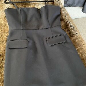 Showpo Black Strapless Dress